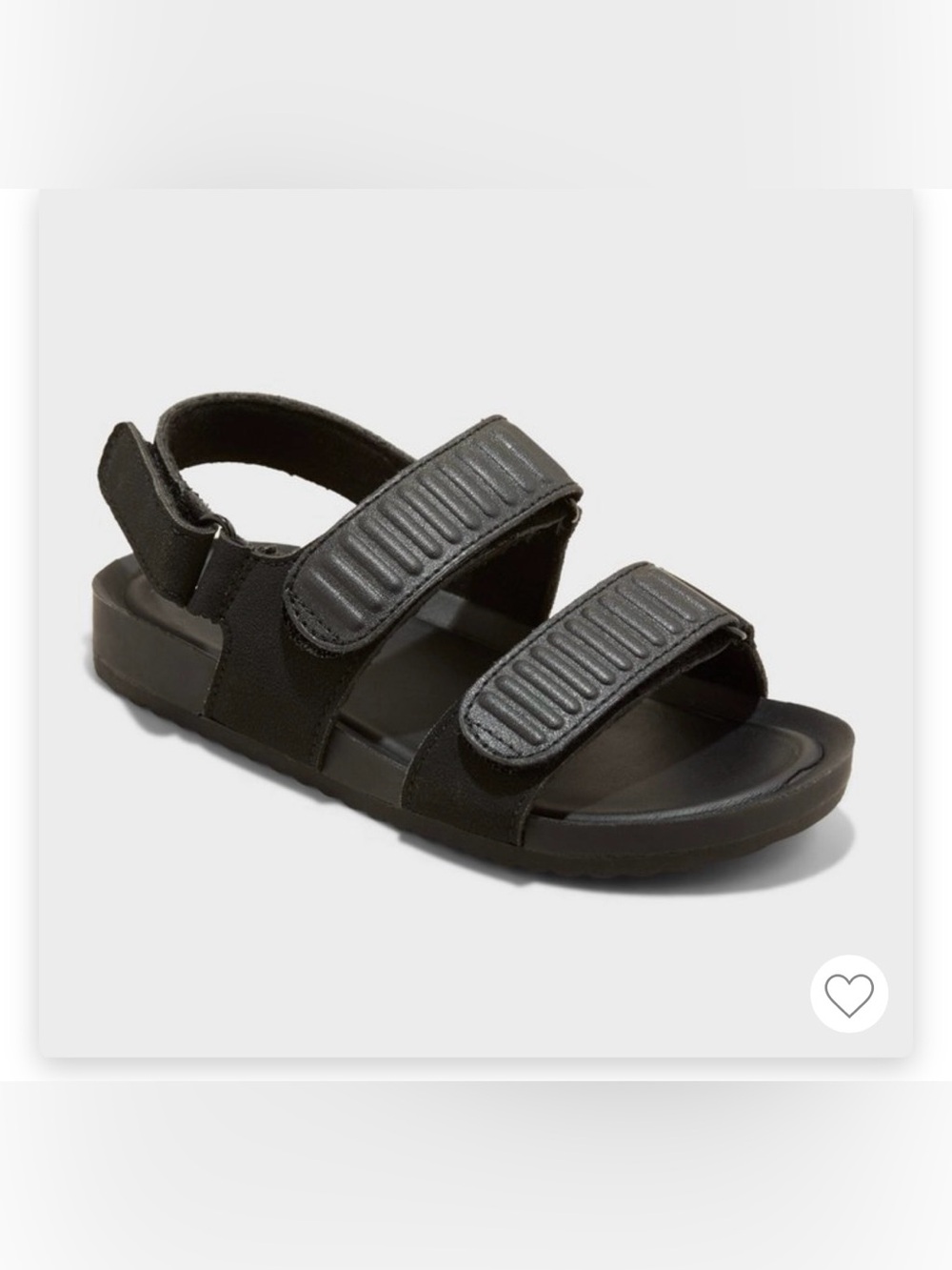 Toddler Kody Sandals - Cat & Jack™ Black
121: Hook and Loop, Contoured Footbed